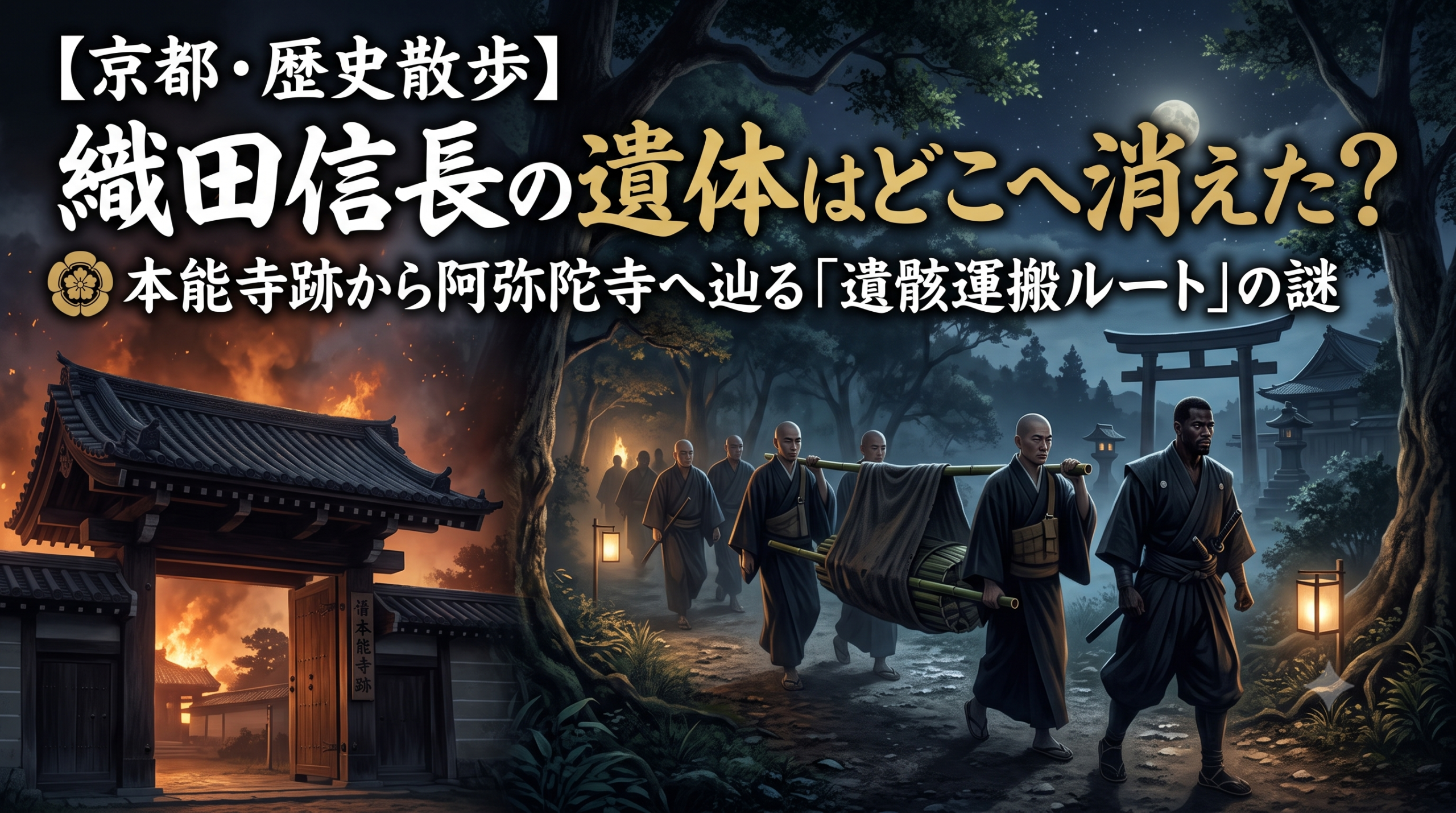 【京都・歴史散歩】織田信長の遺体はどこへ消えた？本能寺跡から阿弥陀寺へ辿る「遺骸運搬ルート」の謎